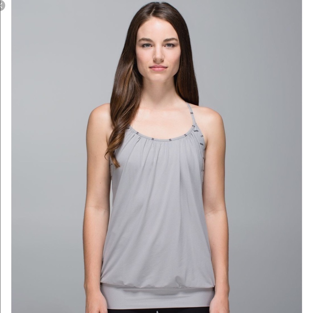 EUC Lululemon Gray No Limits Bra Tank Sz 6​​​​​​